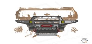 Front Bumper (BullBar) Design 02 for Suzuki Grand Vitara 1988+ [FB2VITARA88+]